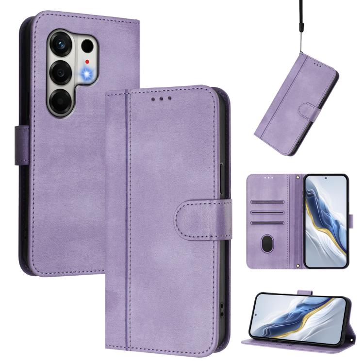 Line Splicing Buckle Retro Leather Phone Case, For Tecno Camon 50 Pro 4G, For Tecno Camon 50 4G, For Tecno Spark Slim 5G, For Tecno Pop 10 / Infinix Smart 10 4G, For Tecno Spark Go 1S / Go 2025, For Tecno Camon 40 Pro 4G