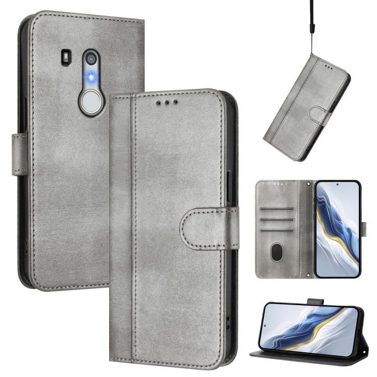 Line Splicing Buckle Retro Leather Phone Case, For Fujitsu Arrows Be4 F-41A, For Fujitsu Arrows Be3 F-02L