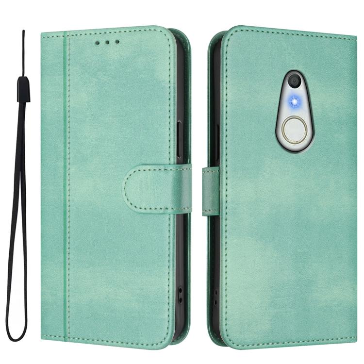 Line Splicing Buckle Retro Leather Phone Case, For Fujitsu Arrows Be4 F-41A, For Fujitsu Arrows Be3 F-02L