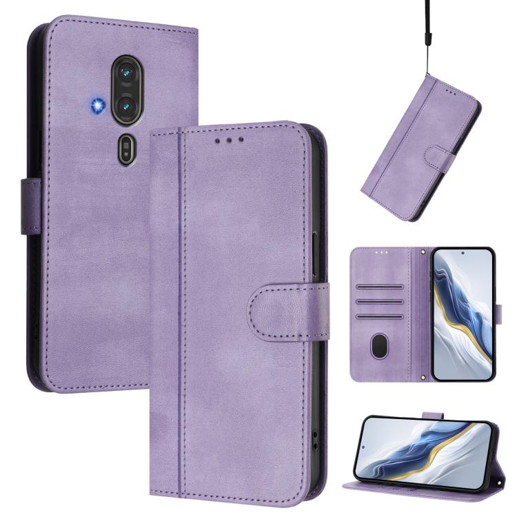Line Splicing Buckle Retro Leather Phone Case, For Fujitsu Arrows We3, For Fujitsu FCNT Rakuraku F-53E, For Fujitsu Arrows We2 F-52E, For Fujitsu Arrows We2 Plus F-51E, For Fujitsu Arrow Be4 Plus F-41B, For Fujitsu Arrows F-01L F-42A