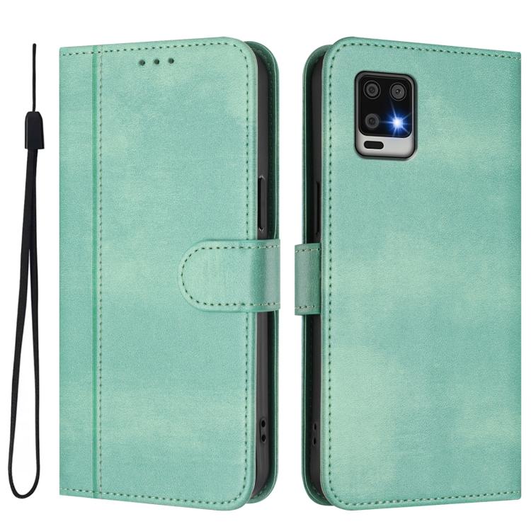 Line Splicing Buckle Retro Leather Phone Case, For Sharp Aquos Air / Aquos Zero6, For Sharp Aquos R6 SH-51B, For Sharp Simple Sumaho 5 / A001SH