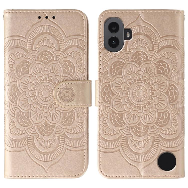 Sun Mandala Embossing Pattern Phone Leather Case, For Nothing CMF Phone 2 Pro, For Nothing Phone 3a, For Nothing Phone 3a Pro, For Nothing CMF Phone 1