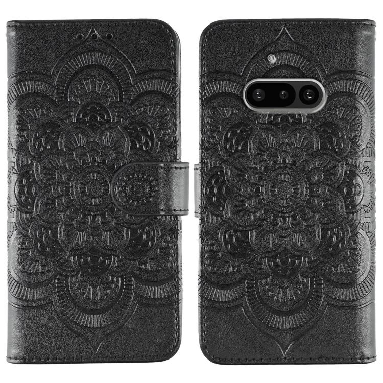 Sun Mandala Embossing Pattern Phone Leather Case, For Nothing CMF Phone 2 Pro, For Nothing Phone 3a, For Nothing Phone 3a Pro, For Nothing CMF Phone 1