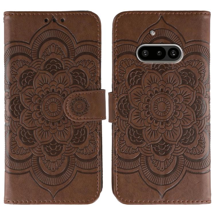 Sun Mandala Embossing Pattern Phone Leather Case, For Nothing CMF Phone 2 Pro, For Nothing Phone 3a, For Nothing Phone 3a Pro, For Nothing CMF Phone 1