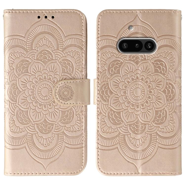 Sun Mandala Embossing Pattern Phone Leather Case, For Nothing CMF Phone 2 Pro, For Nothing Phone 3a, For Nothing Phone 3a Pro, For Nothing CMF Phone 1