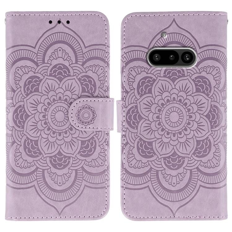 Sun Mandala Embossing Pattern Phone Leather Case, For Nothing CMF Phone 2 Pro, For Nothing Phone 3a, For Nothing Phone 3a Pro, For Nothing CMF Phone 1