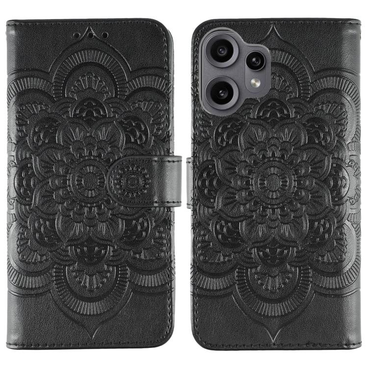 Sun Mandala Embossing Pattern Phone Leather Case, For Nothing CMF Phone 2 Pro, For Nothing Phone 3a, For Nothing Phone 3a Pro, For Nothing CMF Phone 1