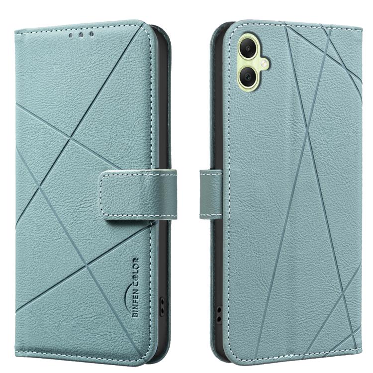 Geometric Pattern RFID Leather Phone Case, For Samsung Galaxy A55, For Samsung Galaxy A35, For Samsung Galaxy A05, For Samsung Galaxy A05S, For Samsung Galaxy A25 5G, For Samsung Galaxy A24 4G, For Samsung Galaxy A14, For Samsung Galaxy A34 5G