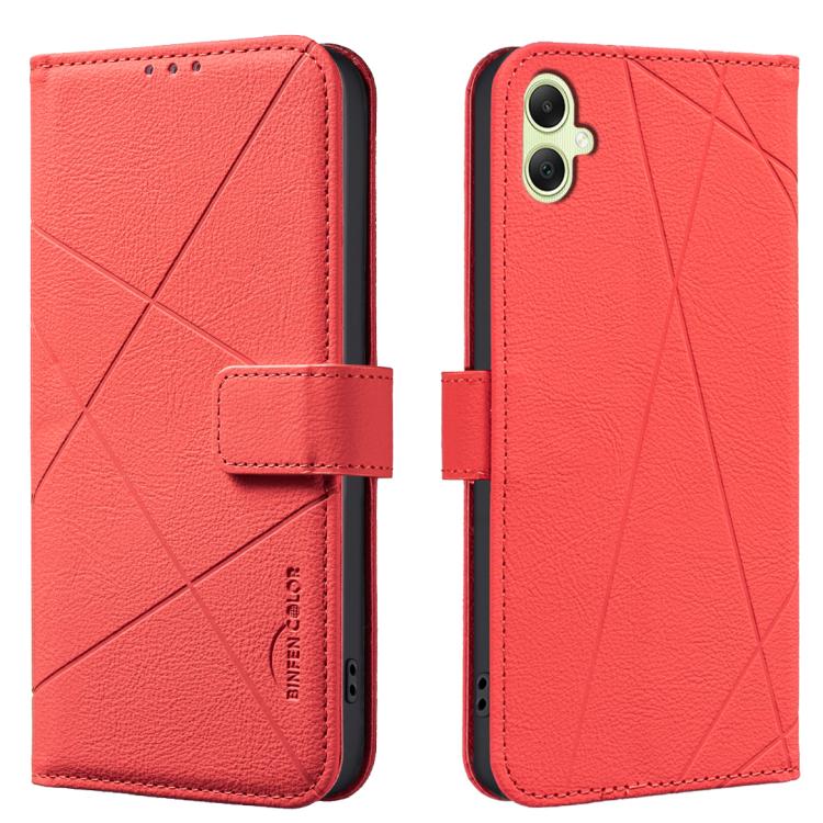 Geometric Pattern RFID Leather Phone Case, For Samsung Galaxy A37 5G, For Samsung Galaxy A27 5G, For Samsung Galaxy A06, For Samsung Galaxy A56, For Samsung Galaxy A26, For Samsung Galaxy A36, For Samsung Galaxy A16, For Samsung Galaxy A15