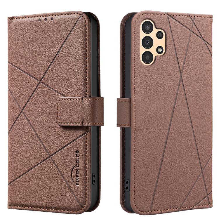 Geometric Pattern RFID Leather Phone Case, For Samsung Galaxy A54 5G, For Samsung Galaxy A23 / M23 / M13 4G, For Samsung Galaxy A13, For Samsung Galaxy A53, For Samsung Galaxy A73 5G, For Samsung Galaxy A33, For Samsung Galaxy A52 / A52S               ...