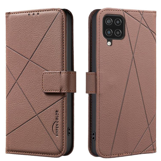 Geometric Pattern RFID Leather Phone Case, For Samsung Galaxy A22 4G, For Samsung Galaxy A22 5G, For Samsung Galaxy A32 4G, For Samsung Galaxy A72, For Samsung Galaxy A32 5G