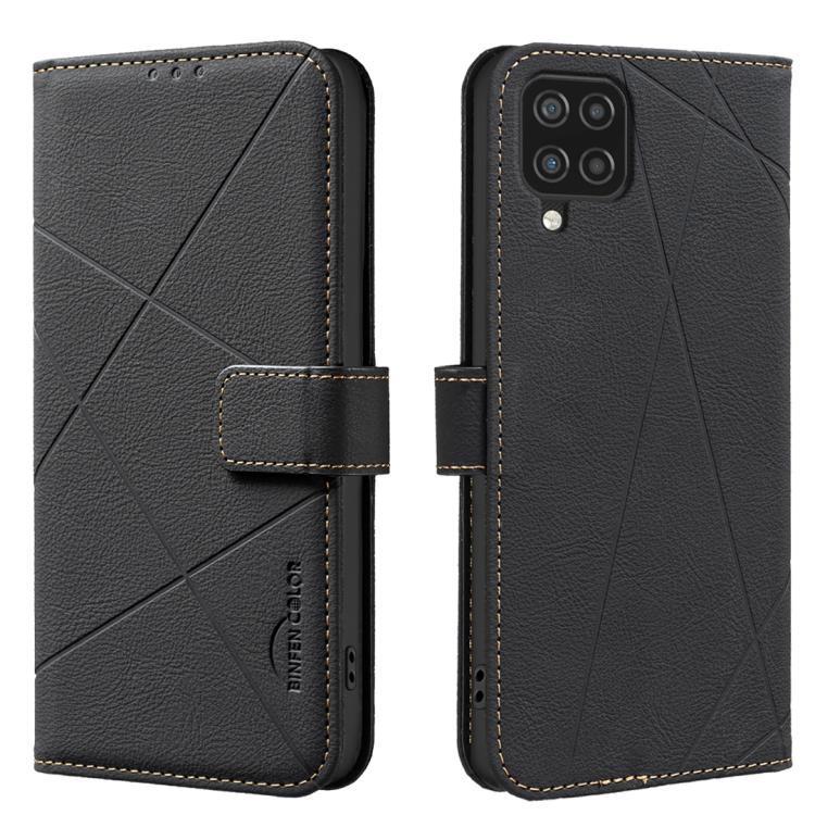 Geometric Pattern RFID Leather Phone Case, For Samsung Galaxy A22 4G, For Samsung Galaxy A22 5G, For Samsung Galaxy A32 4G, For Samsung Galaxy A72, For Samsung Galaxy A32 5G