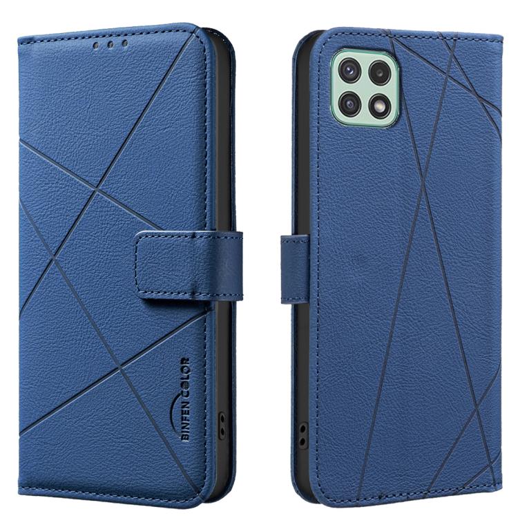 Geometric Pattern RFID Leather Phone Case, For Samsung Galaxy A22 4G, For Samsung Galaxy A22 5G, For Samsung Galaxy A32 4G, For Samsung Galaxy A72, For Samsung Galaxy A32 5G