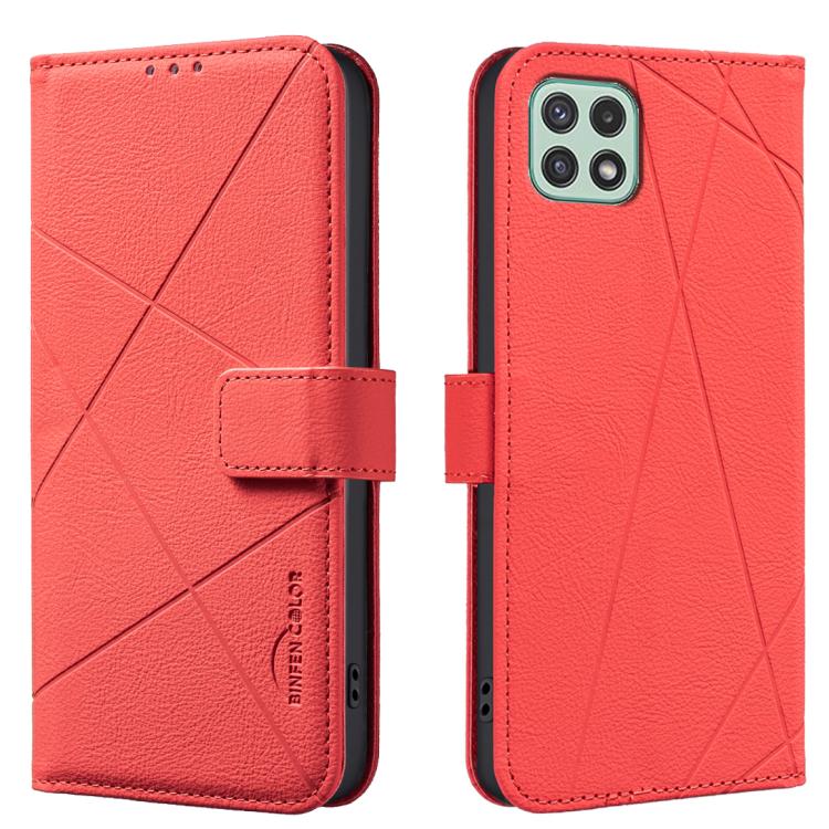 Geometric Pattern RFID Leather Phone Case, For Samsung Galaxy A22 4G, For Samsung Galaxy A22 5G, For Samsung Galaxy A32 4G, For Samsung Galaxy A72, For Samsung Galaxy A32 5G