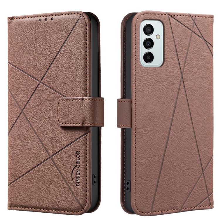 Geometric Pattern RFID Leather Phone Case, For Samsung Galaxy A54 5G, For Samsung Galaxy A23 / M23 / M13 4G, For Samsung Galaxy A13, For Samsung Galaxy A53, For Samsung Galaxy A73 5G, For Samsung Galaxy A33, For Samsung Galaxy A52 / A52S               ...