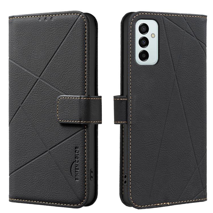 Geometric Pattern RFID Leather Phone Case, For Samsung Galaxy A54 5G, For Samsung Galaxy A23 / M23 / M13 4G, For Samsung Galaxy A13, For Samsung Galaxy A53, For Samsung Galaxy A73 5G, For Samsung Galaxy A33, For Samsung Galaxy A52 / A52S               ...