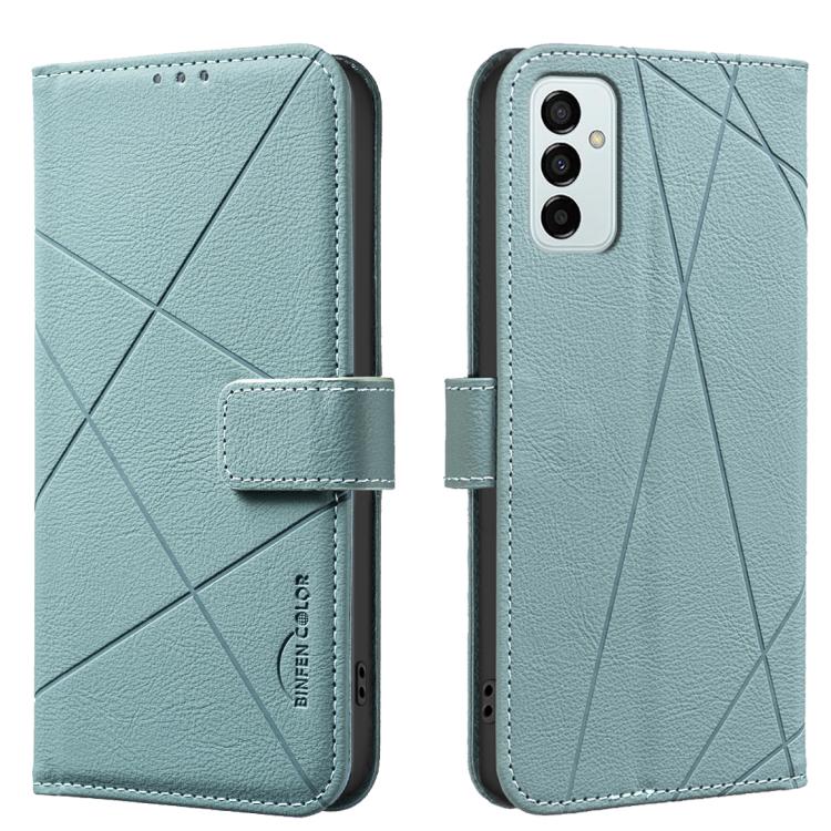 Geometric Pattern RFID Leather Phone Case, For Samsung Galaxy A54 5G, For Samsung Galaxy A23 / M23 / M13 4G, For Samsung Galaxy A13, For Samsung Galaxy A53, For Samsung Galaxy A73 5G, For Samsung Galaxy A33, For Samsung Galaxy A52 / A52S               ...