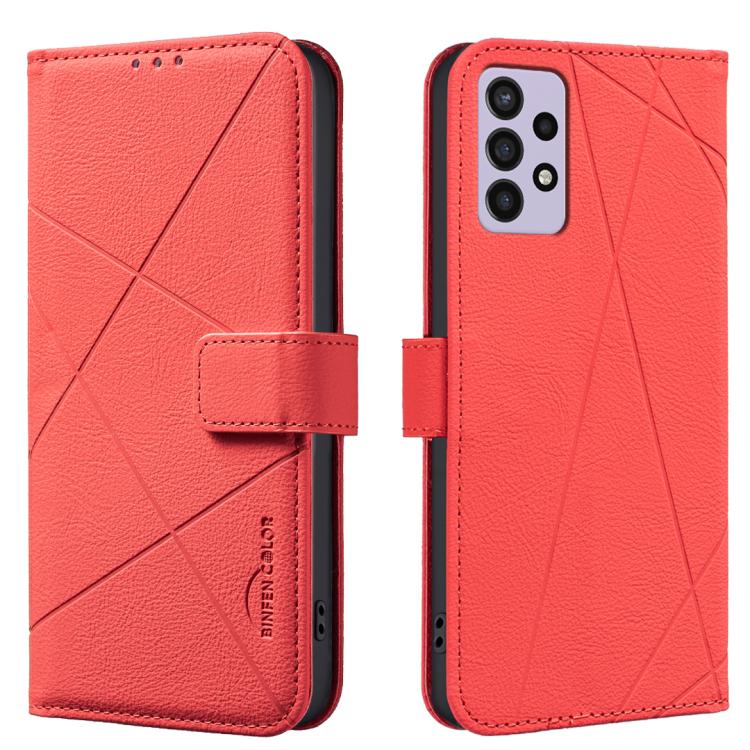 Geometric Pattern RFID Leather Phone Case, For Samsung Galaxy A22 4G, For Samsung Galaxy A22 5G, For Samsung Galaxy A32 4G, For Samsung Galaxy A72, For Samsung Galaxy A32 5G