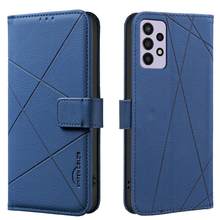 Geometric Pattern RFID Leather Phone Case, For Samsung Galaxy A22 4G, For Samsung Galaxy A22 5G, For Samsung Galaxy A32 4G, For Samsung Galaxy A72, For Samsung Galaxy A32 5G