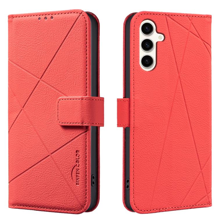 Geometric Pattern RFID Leather Phone Case, For Samsung Galaxy A55, For Samsung Galaxy A35, For Samsung Galaxy A05, For Samsung Galaxy A05S, For Samsung Galaxy A25 5G, For Samsung Galaxy A24 4G, For Samsung Galaxy A14, For Samsung Galaxy A34 5G