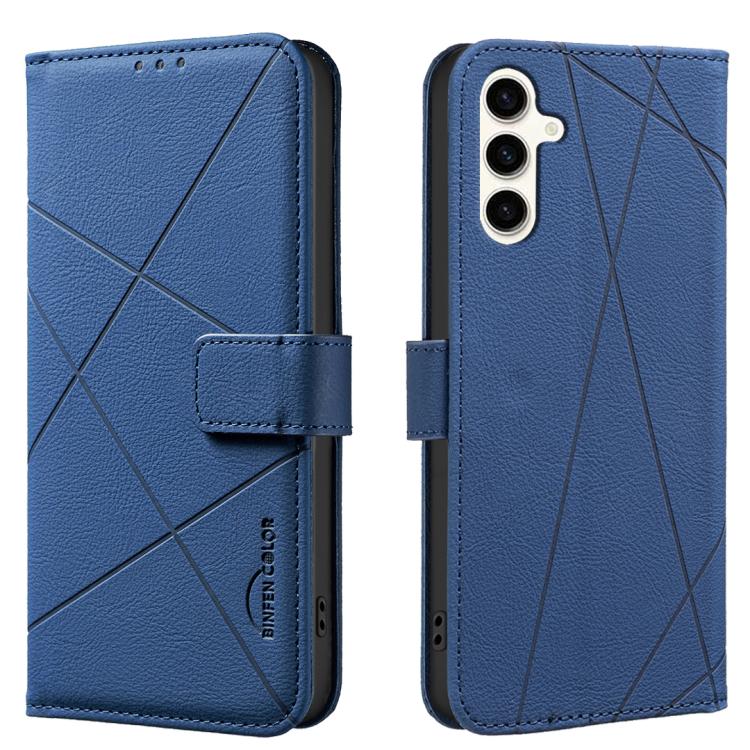 Geometric Pattern RFID Leather Phone Case, For Samsung Galaxy A37 5G, For Samsung Galaxy A27 5G, For Samsung Galaxy A06, For Samsung Galaxy A56, For Samsung Galaxy A26, For Samsung Galaxy A36, For Samsung Galaxy A16, For Samsung Galaxy A15