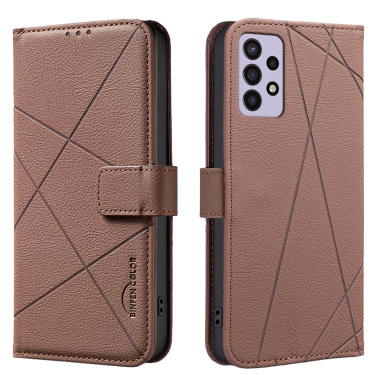 Geometric Pattern RFID Leather Phone Case, For Samsung Galaxy A22 4G, For Samsung Galaxy A22 5G, For Samsung Galaxy A32 4G, For Samsung Galaxy A72, For Samsung Galaxy A32 5G
