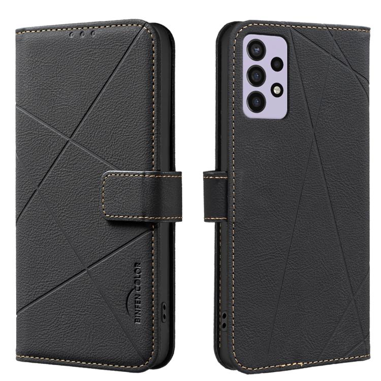Geometric Pattern RFID Leather Phone Case, For Samsung Galaxy A22 4G, For Samsung Galaxy A22 5G, For Samsung Galaxy A32 4G, For Samsung Galaxy A72, For Samsung Galaxy A32 5G