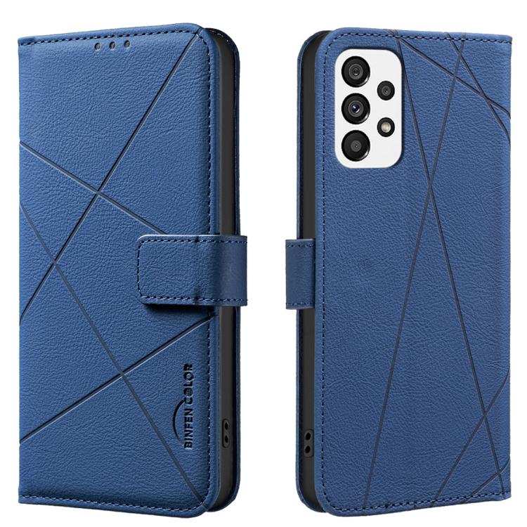 Geometric Pattern RFID Leather Phone Case, For Samsung Galaxy A54 5G, For Samsung Galaxy A23 / M23 / M13 4G, For Samsung Galaxy A13, For Samsung Galaxy A53, For Samsung Galaxy A73 5G, For Samsung Galaxy A33, For Samsung Galaxy A52 / A52S               ...