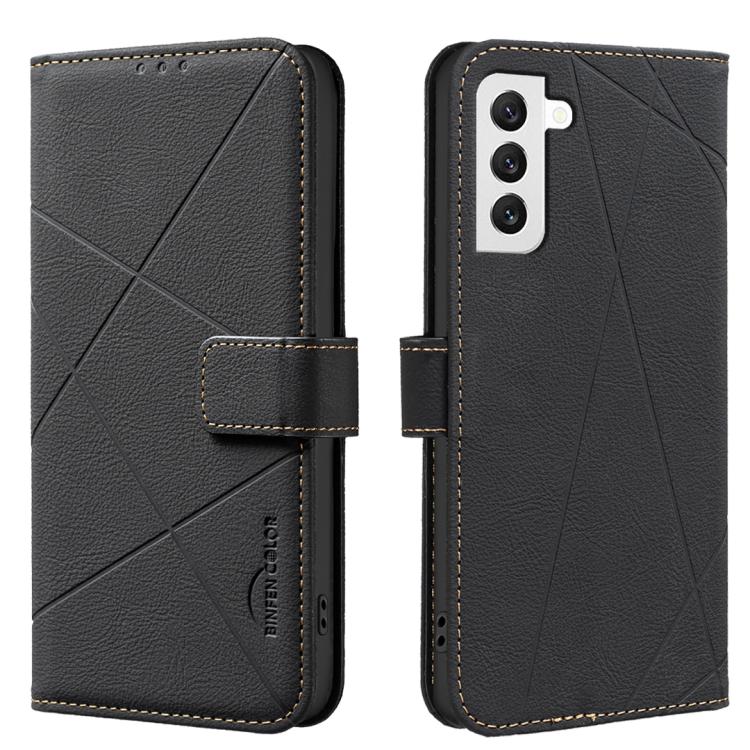 Geometric Pattern RFID Leather Phone Case, For Samsung Galaxy S21 FE 5G, For Samsung Galaxy S21 5G, For Samsung Galaxy S21+ 5G, For Samsung Galaxy S21 Ultra 5G