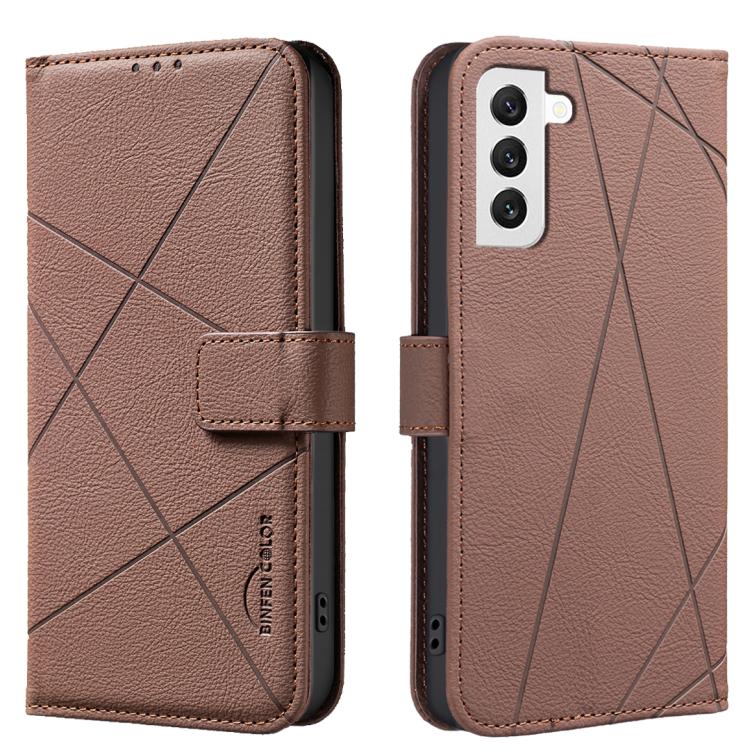 Geometric Pattern RFID Leather Phone Case, For Samsung Galaxy S21 FE 5G, For Samsung Galaxy S21 5G, For Samsung Galaxy S21+ 5G, For Samsung Galaxy S21 Ultra 5G