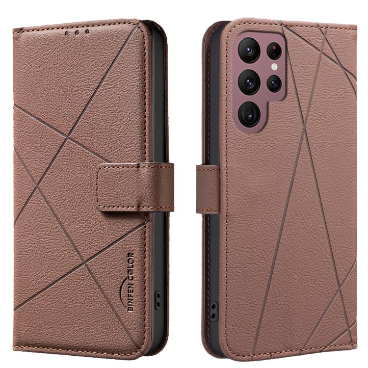 Geometric Pattern RFID Leather Phone Case, For Samsung Galaxy S24 Ultra 5G, For Samsung Galaxy S23 FE 5G, For Samsung Galaxy S23 Ultra 5G, For Samsung Galaxy S23+ 5G, For Samsung Galaxy S23 5G, For Samsung Galaxy S22 Ultra 5G, For Samsung Galaxy S22+ 5...