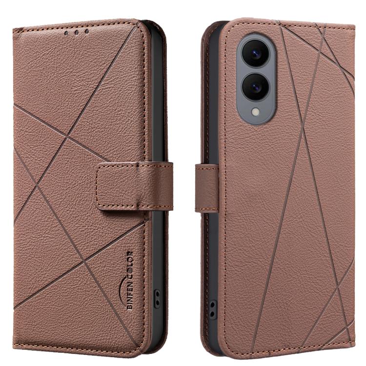 Geometric Pattern RFID Leather Phone Case, For Galaxy S26 FE 5G, For Samsung Galaxy S26 Ultra 5G, For Samsung Galaxy S26 5G, For Samsung Galaxy S25 FE 5G, For Samsung Galaxy S25 Edge 5G, For Samsung Galaxy S25 / S24 5G, For Samsung Galaxy S25+ / S24+ 5...