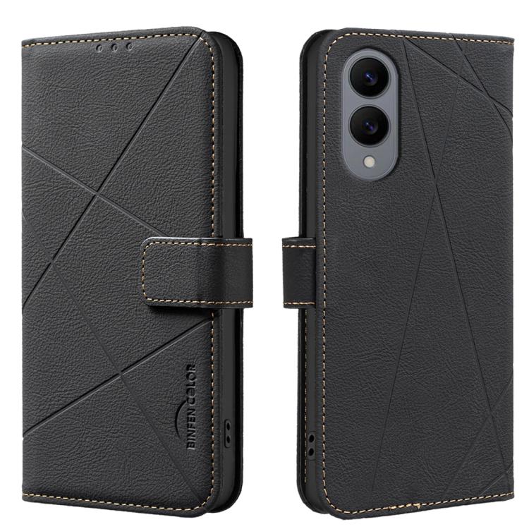 Geometric Pattern RFID Leather Phone Case, For Galaxy S26 FE 5G, For Samsung Galaxy S26 Ultra 5G, For Samsung Galaxy S26 5G, For Samsung Galaxy S25 FE 5G, For Samsung Galaxy S25 Edge 5G, For Samsung Galaxy S25 / S24 5G, For Samsung Galaxy S25+ / S24+ 5...