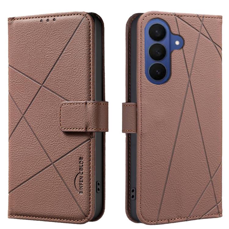 Geometric Pattern RFID Leather Phone Case, For Galaxy S26 FE 5G, For Samsung Galaxy S26 Ultra 5G, For Samsung Galaxy S26 5G, For Samsung Galaxy S25 FE 5G, For Samsung Galaxy S25 Edge 5G, For Samsung Galaxy S25 / S24 5G, For Samsung Galaxy S25+ / S24+ 5...