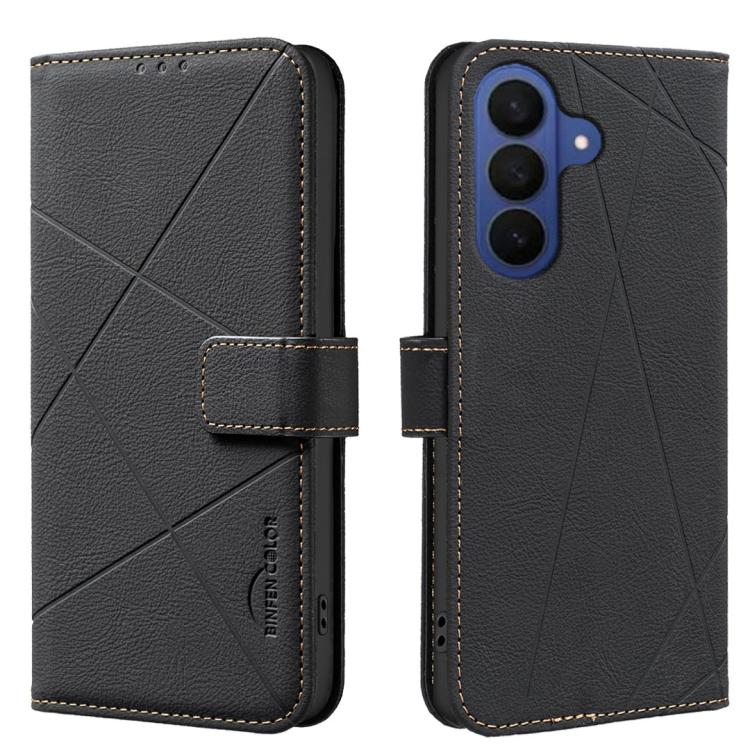 Geometric Pattern RFID Leather Phone Case, For Galaxy S26 FE 5G, For Samsung Galaxy S26 Ultra 5G, For Samsung Galaxy S26 5G, For Samsung Galaxy S25 FE 5G, For Samsung Galaxy S25 Edge 5G, For Samsung Galaxy S25 / S24 5G, For Samsung Galaxy S25+ / S24+ 5...