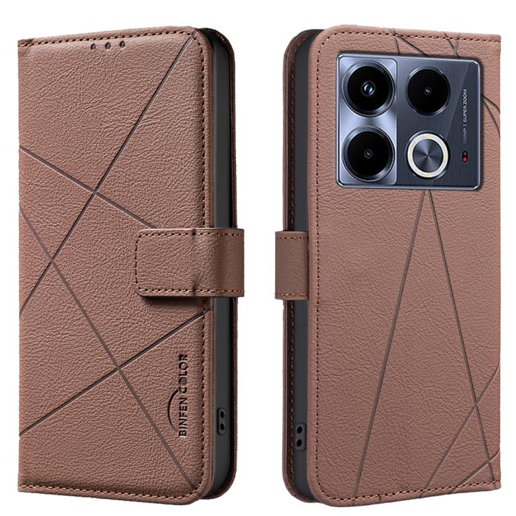 Geometric Pattern RFID Leather Phone Case, For Infinix Note 40 Pro 4G / 40 Pro+ 5G, For Infinix Note 40 4G