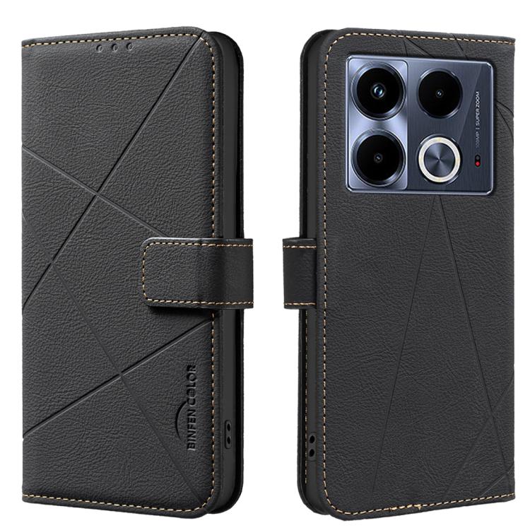 Geometric Pattern RFID Leather Phone Case, For Infinix Note 40 Pro 4G / 40 Pro+ 5G, For Infinix Note 40 4G