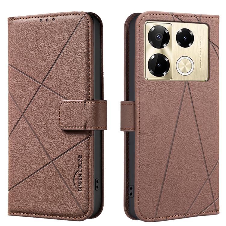 Geometric Pattern RFID Leather Phone Case, For Infinix Note 40 Pro 4G / 40 Pro+ 5G, For Infinix Note 40 4G