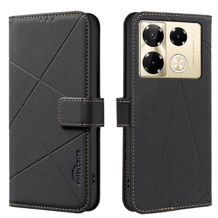 Geometric Pattern RFID Leather Phone Case, For Infinix Note 40 Pro 4G / 40 Pro+ 5G, For Infinix Note 40 4G