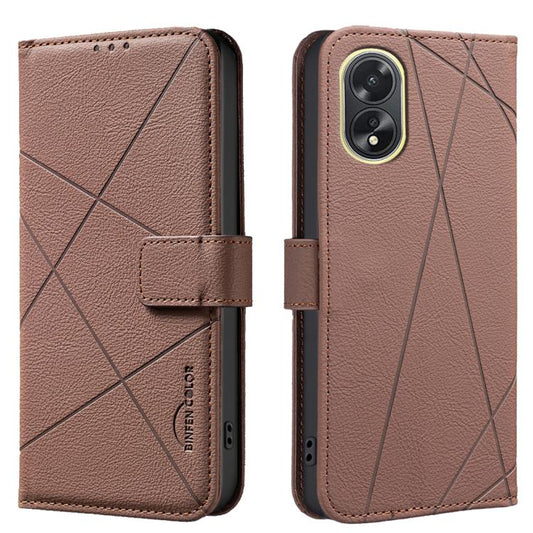 Geometric Pattern RFID Leather Phone Case, For OPPO A38 4G / A18 4G, For OPPO A58 4G, For OPPO A78 4G, For OPPO A98 5G / F23 / A1, For OPPO A78 5G, For OPPO A96 5G / Reno7 Z, For OPPO A16 / A16S / A54S / A55 5G, For OPPO A94 4G / Reno5 F / F19 Rro