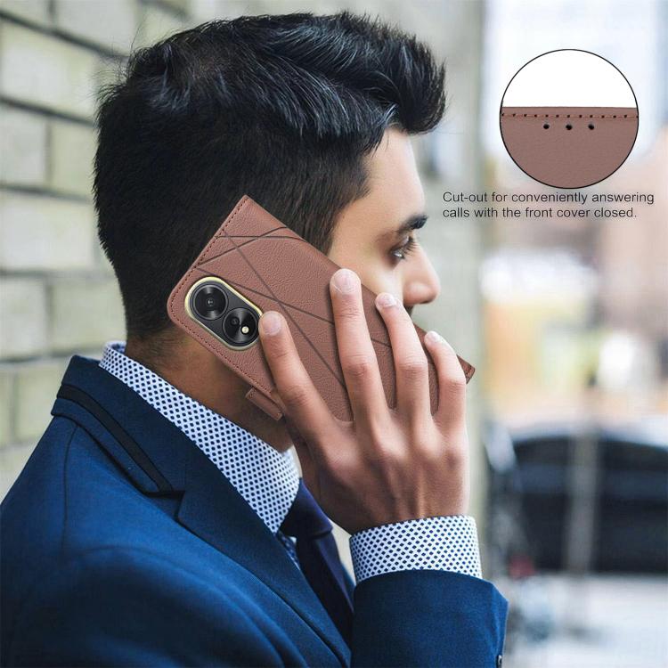 Geometric Pattern RFID Leather Phone Case, For OPPO A38 4G / A18 4G, For OPPO A58 4G, For OPPO A78 4G, For OPPO A98 5G / F23 / A1, For OPPO A78 5G, For OPPO A96 5G / Reno7 Z, For OPPO A16 / A16S / A54S / A55 5G, For OPPO A94 4G / Reno5 F / F19 Rro