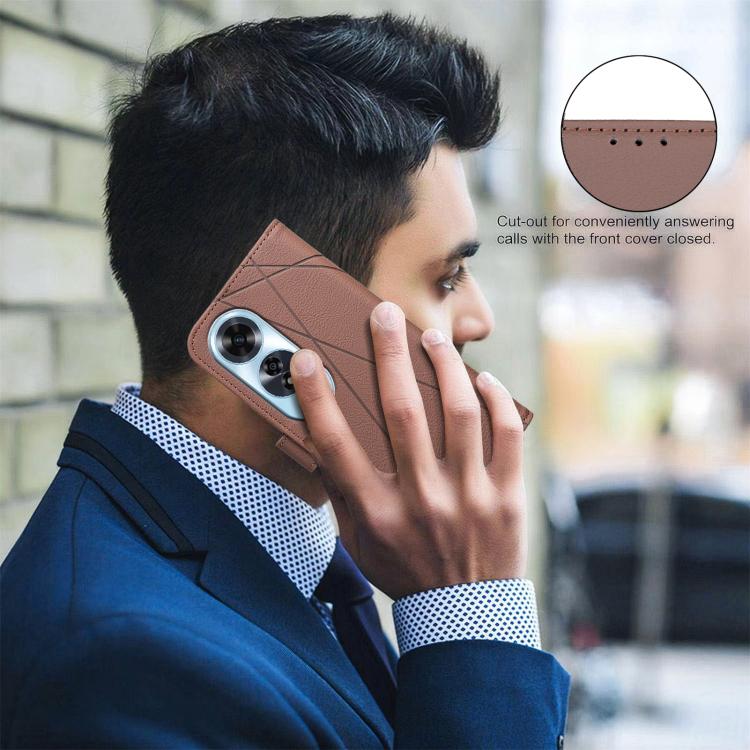 Geometric Pattern RFID Leather Phone Case, For OPPO A60 4G, For OPPO Reno11 F 5G, For OPPO A38 4G / A18 4G, For OPPO A58 4G, For OPPO A78 4G, For OPPO A98 5G / F23 / A1, For OPPO A78 5G, For OPPO A96 5G / Reno7 Z