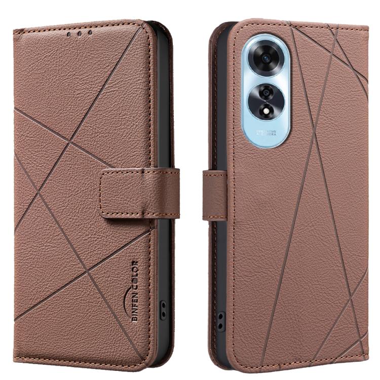 Geometric Pattern RFID Leather Phone Case, For OPPO A60 4G, For OPPO Reno11 F 5G, For OPPO A38 4G / A18 4G, For OPPO A58 4G, For OPPO A78 4G, For OPPO A98 5G / F23 / A1, For OPPO A78 5G, For OPPO A96 5G / Reno7 Z