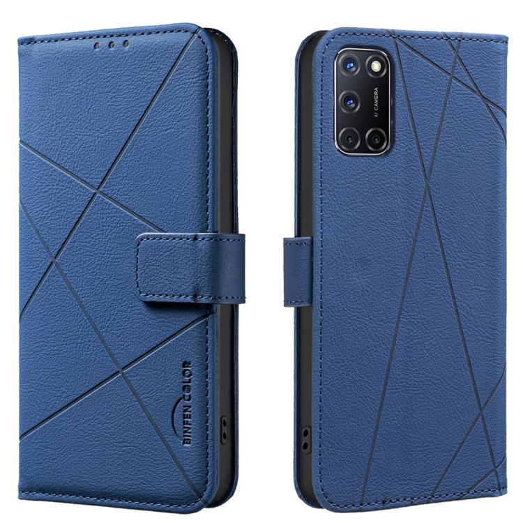 Geometric Pattern RFID Leather Phone Case, For OPPO A94 5G / F19 Pro+ / Reno5 Z 5G, For OPPO A74 5G / A93 5G / A54 5G, For OPPO A74 4G / F19 4G, For OPPO A72 / A52 / A92, For OPPO A59 5G
