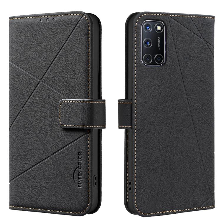 Geometric Pattern RFID Leather Phone Case, For OPPO A94 5G / F19 Pro+ / Reno5 Z 5G, For OPPO A74 5G / A93 5G / A54 5G, For OPPO A74 4G / F19 4G, For OPPO A72 / A52 / A92, For OPPO A59 5G