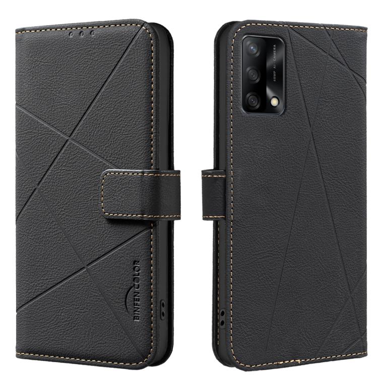 Geometric Pattern RFID Leather Phone Case, For OPPO A94 5G / F19 Pro+ / Reno5 Z 5G, For OPPO A74 5G / A93 5G / A54 5G, For OPPO A74 4G / F19 4G, For OPPO A72 / A52 / A92, For OPPO A59 5G
