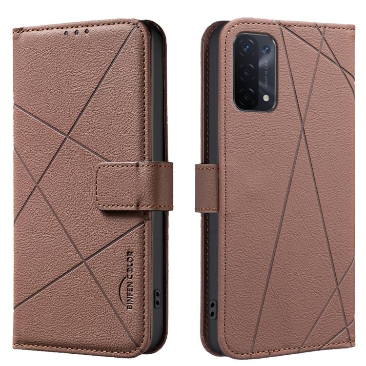 Geometric Pattern RFID Leather Phone Case, For OPPO A16 / A16S / A54S / A55 5G, For OPPO A94 4G / Reno5 F / F19 Rro, For OPPO A94 5G / F19 Pro+ / Reno5 Z 5G, For OPPO A74 5G / A93 5G / A54 5G, For OPPO A74 4G / F19 4G, For OPPO A72 / A52 / A92         ...
