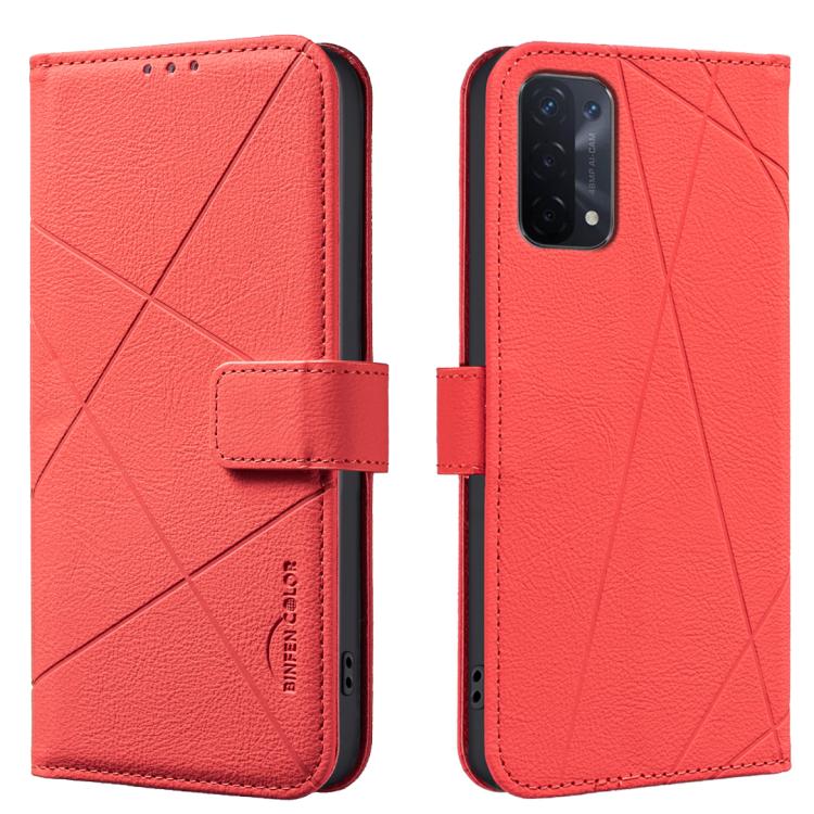 Geometric Pattern RFID Leather Phone Case, For OPPO A94 5G / F19 Pro+ / Reno5 Z 5G, For OPPO A74 5G / A93 5G / A54 5G, For OPPO A74 4G / F19 4G, For OPPO A72 / A52 / A92, For OPPO A59 5G