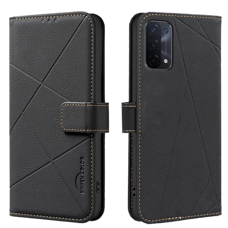 Geometric Pattern RFID Leather Phone Case, For OPPO A94 5G / F19 Pro+ / Reno5 Z 5G, For OPPO A74 5G / A93 5G / A54 5G, For OPPO A74 4G / F19 4G, For OPPO A72 / A52 / A92, For OPPO A59 5G