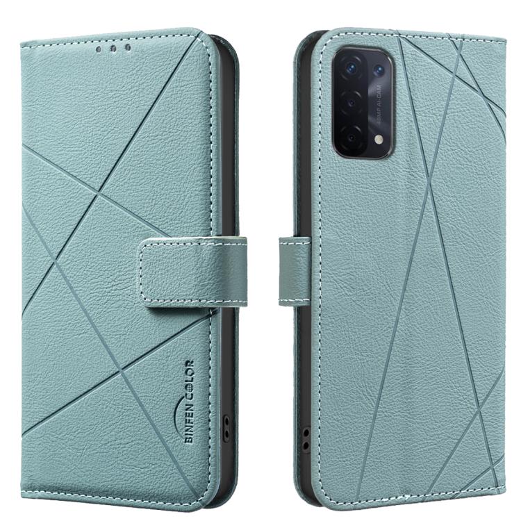Geometric Pattern RFID Leather Phone Case, For OPPO A94 5G / F19 Pro+ / Reno5 Z 5G, For OPPO A74 5G / A93 5G / A54 5G, For OPPO A74 4G / F19 4G, For OPPO A72 / A52 / A92, For OPPO A59 5G